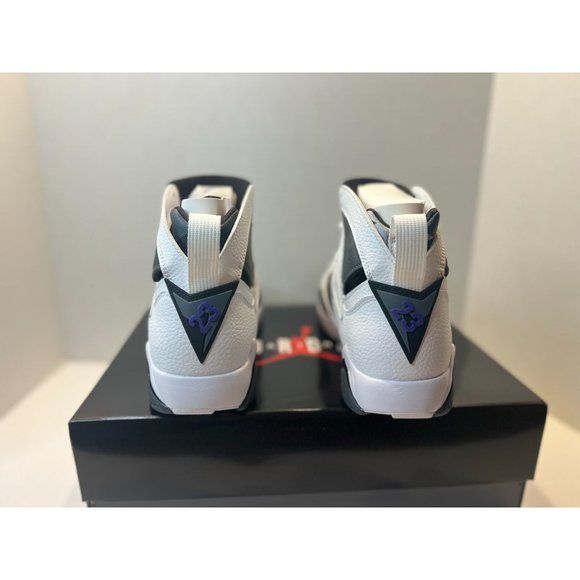 Nike Air Jordan Athletic M 9.5 / WMS 11 White/Varsity Purple Leather - Picture 4 of 7